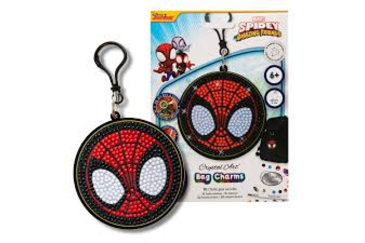 Spiderman Crystal Art Bag Charm Kit MARVEL