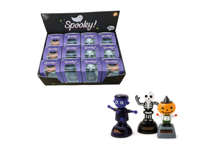 Spooky Frankenstein, Skeleton & Pumpkin Head Solar Pal