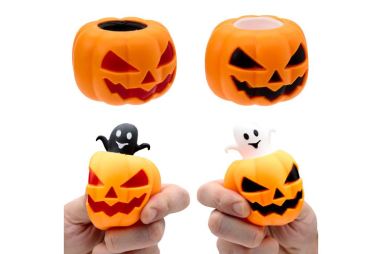 Squeezy Pumpkin Ghost Pop Out Toy