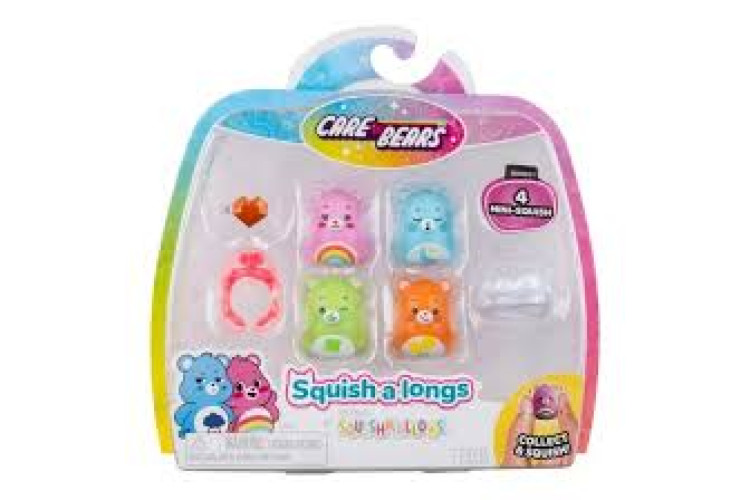 Squishalongs - 4 Fig.Pack (Care Bears Style 1)