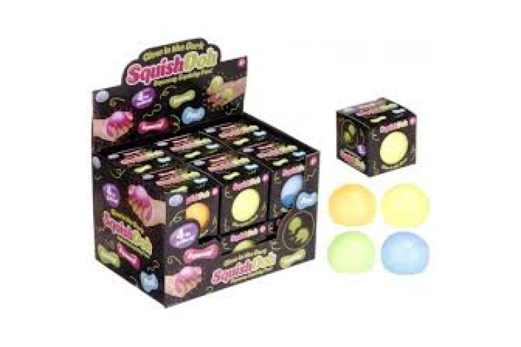 Squishdoh Glow in the Dark Ball Asst Colours
