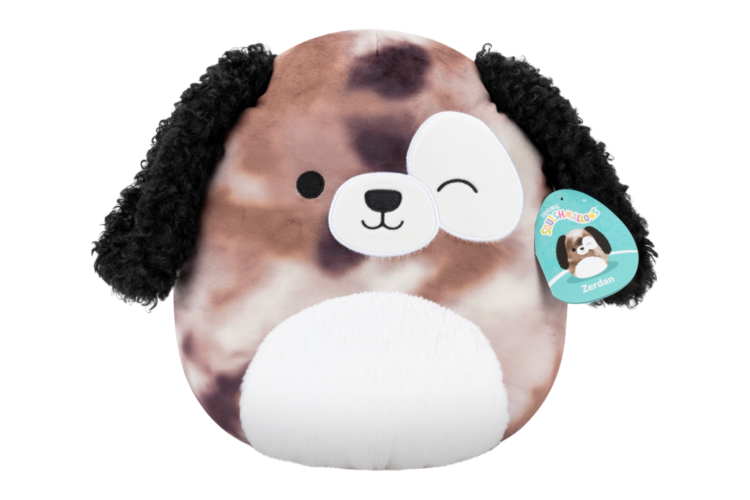 Squishmallows - 12in Zerdan the Brown Marbled Dog