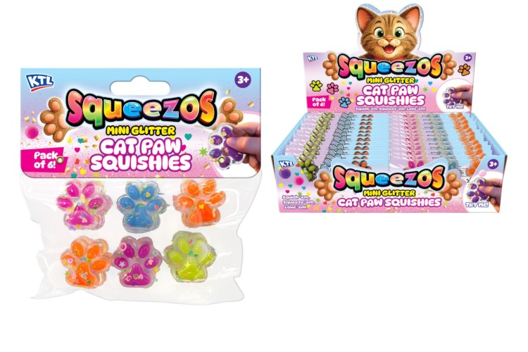 Squishy 6 x Mini Cat Paws