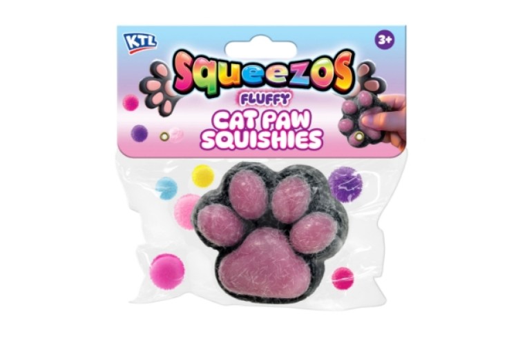 Squishy Fluffy Cats Paw With Bobbles