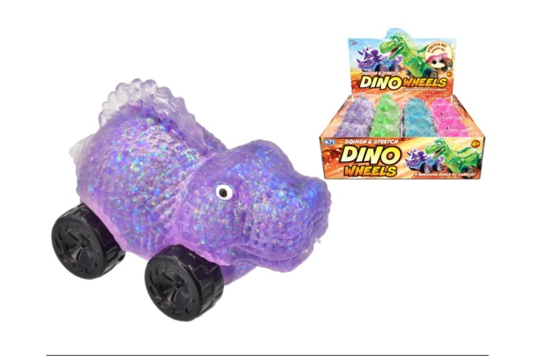Squishy Stretch Glitter Dino Wheels