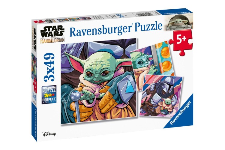 Star Wars The Mandalorian 3x 49 Piece Jigsaw Puzzles