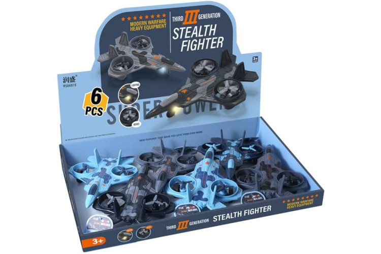 Stealth Fighter Friction Push/Pull Action Toy