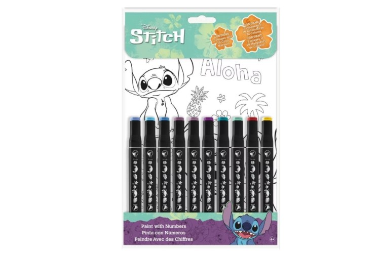 Stitch Colour By Numbers Activity Set
