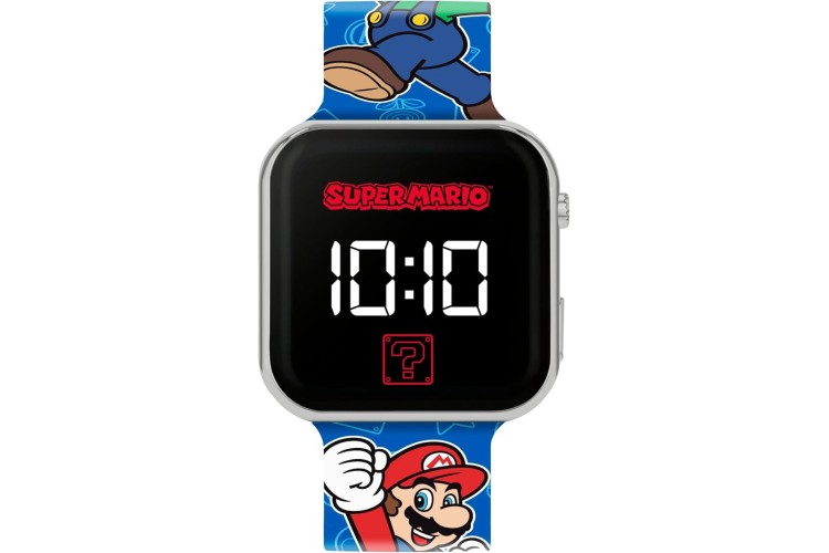 Super Mario Bros. Blue Printed LED Watch