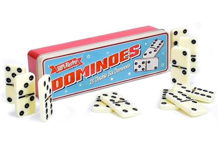 SupeRetro 28 Dominoes in Tin Gift Set