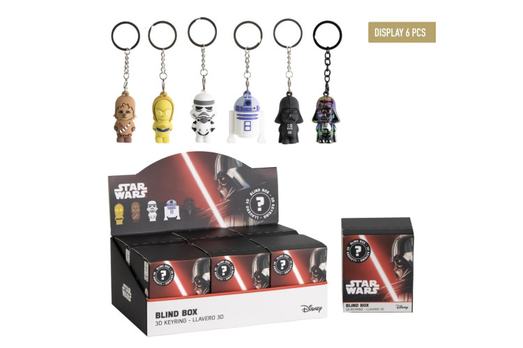 Star Wars Blind Box 3D Keychains Asst