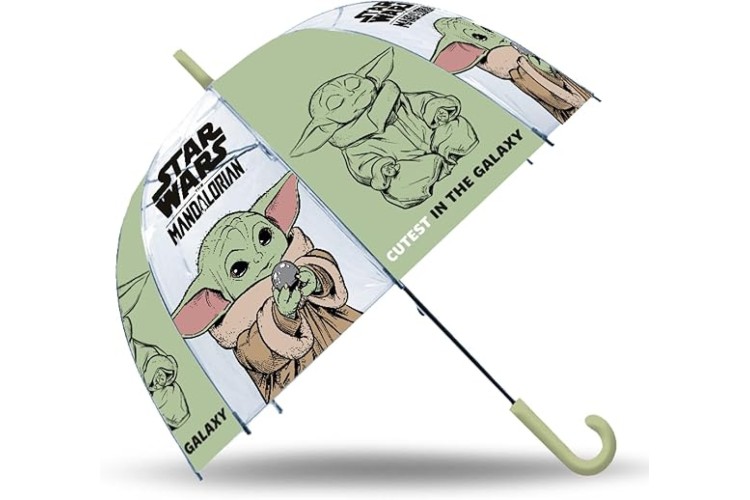 SW Mandalorian Grogu Transparent Bell Umbrella 46cm