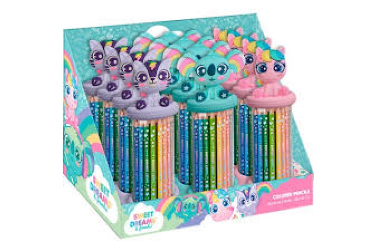 Sweet Dreams & Friends! Case with 12 pcs coloured pencils