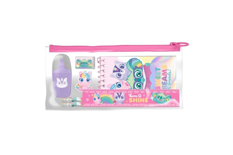 Sweet Dreams stationery set in bag 7pcs