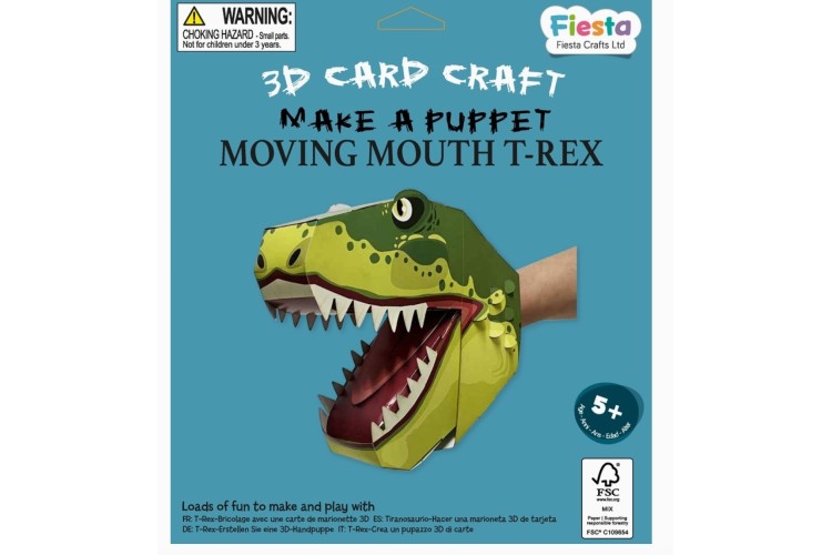 T-Rex 3D Craft Puppet Craft Kit