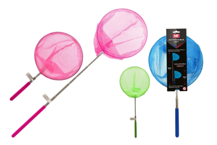 Telescopic Extendable Fishing Net - 3 assorted colours