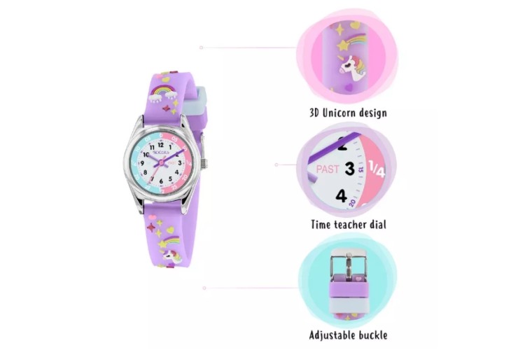 Tikkers Kids Purple Time Teacher Watch