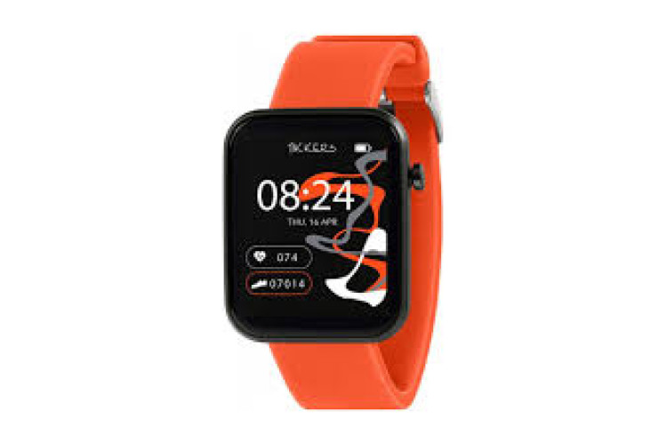 Tikkers Smart Watch Series 13 - Orange Silicone Strap