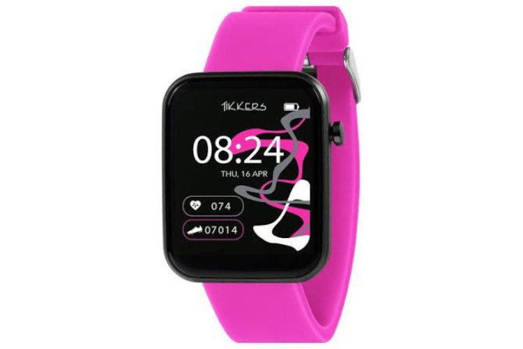 Tikkers Smart Watch Series 13 - Pink Silicone Strap