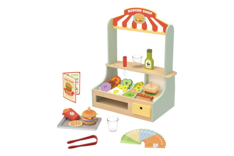 TookyToy Wooden Burger Shop
