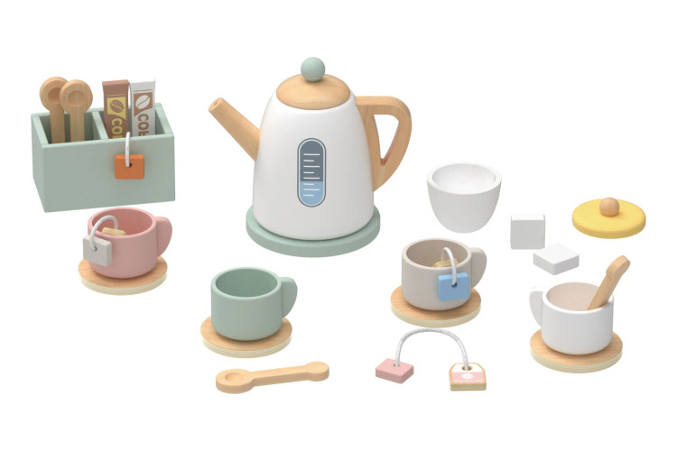 TookyToy Wooden Tea Set