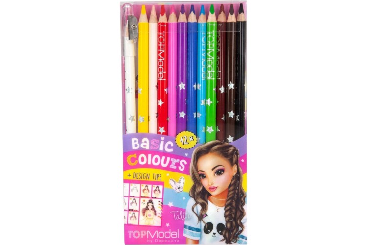 Top Model Erasable Coloured Pencils X12 066694