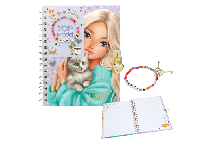 TOPModel Diary With Padlock And Bracelet