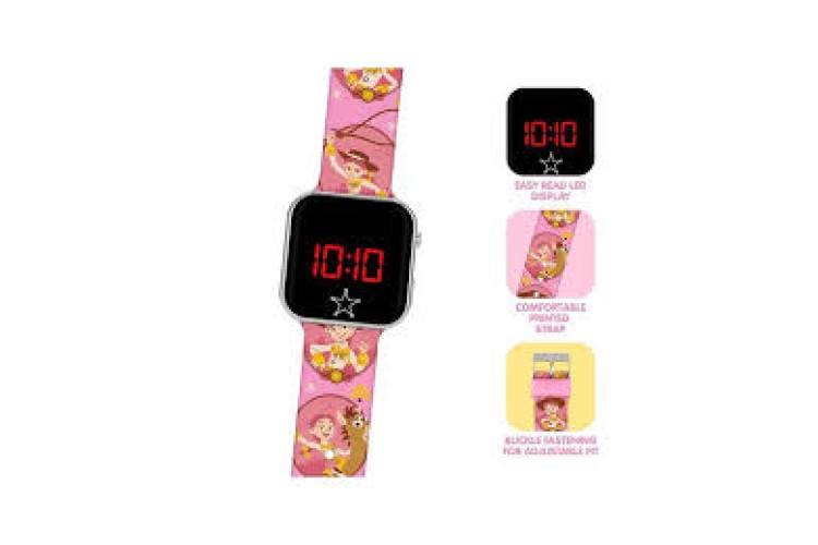 Toy Story 5 Buzz Jessie Printed Strap LED Watch