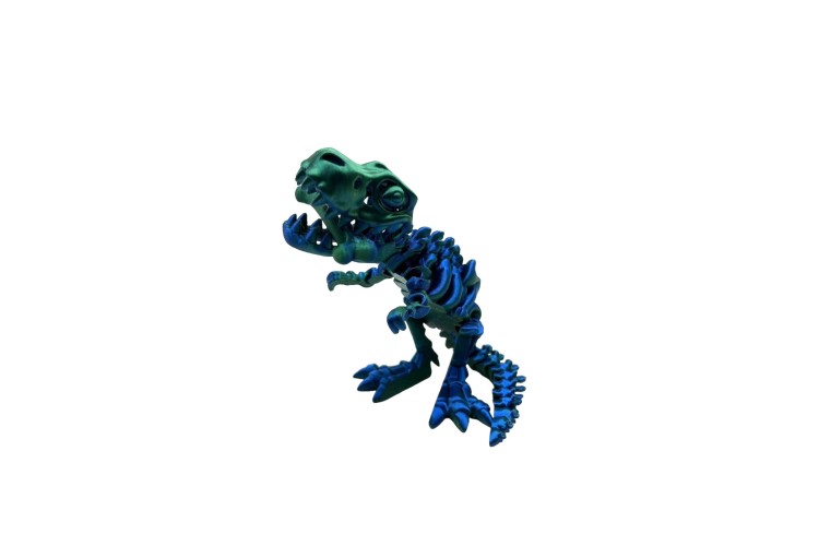Two-Tone Blue Green 3D Printed T-Rex