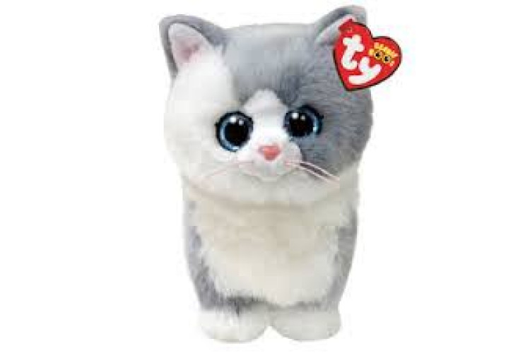 TY Beanie Boos Furley Grey & White Cat