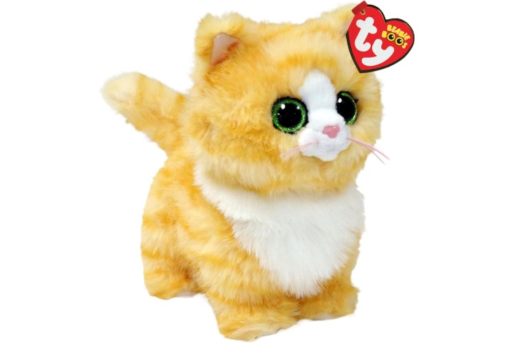 TY Melanie Tabby Cat Beanie Boo 14cm Soft Plush 