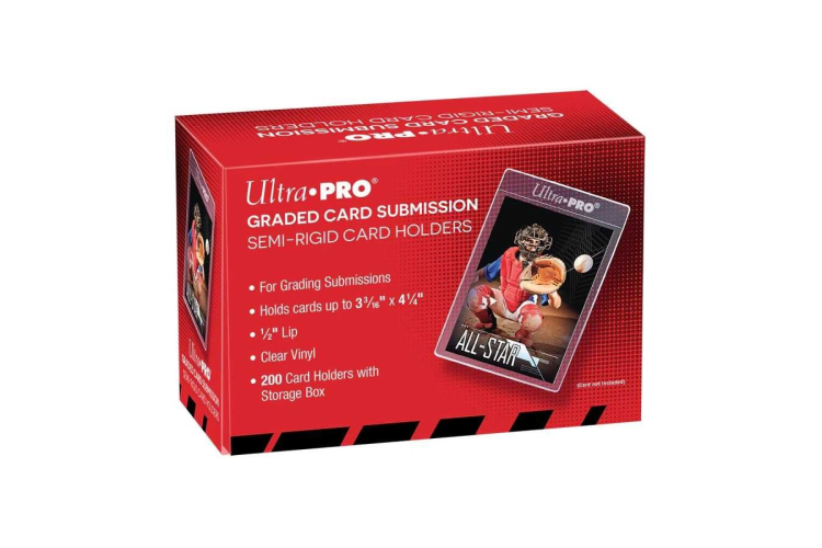 Ultra Pro Graded Card Submission Semi-Rigid Card Holder 1/2inch Lip Tall Sleeves (200ct)