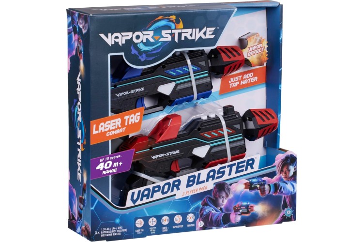 Vapor Strike Vapor Blasters 2 Player Pack, Lights, Sounds & Vapor Effects, Laser Tag Style Battle (Set of 2 Blasters)