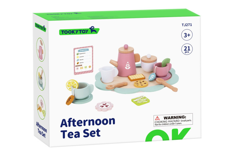 Wooden Afternoon Tea Set