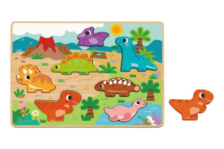 Wooden Chunky Puzzle - DINOSAUR 