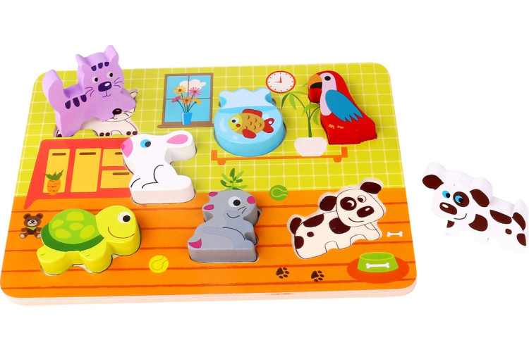 Wooden Chunky Puzzle Pets