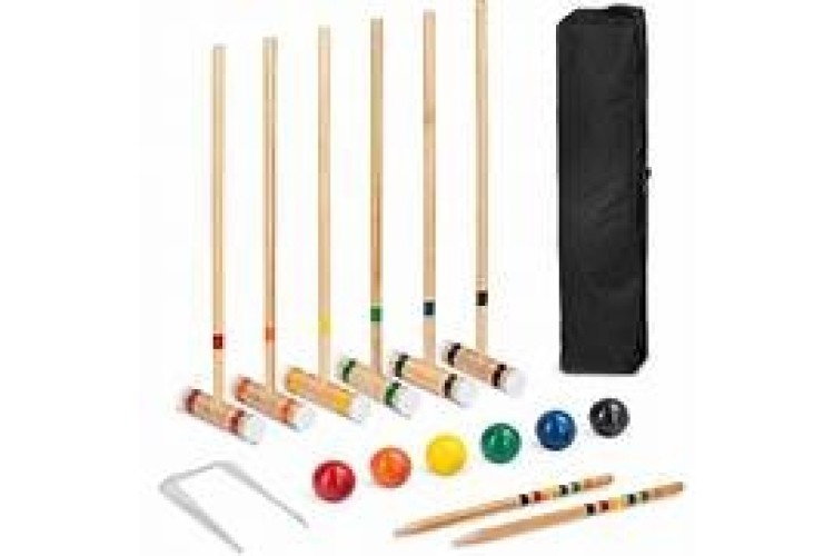 Mookie Outdoor Wooden Croquet Set