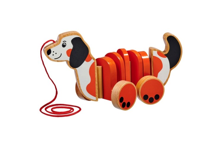 Lanka Kade - Wooden dog pull along toy