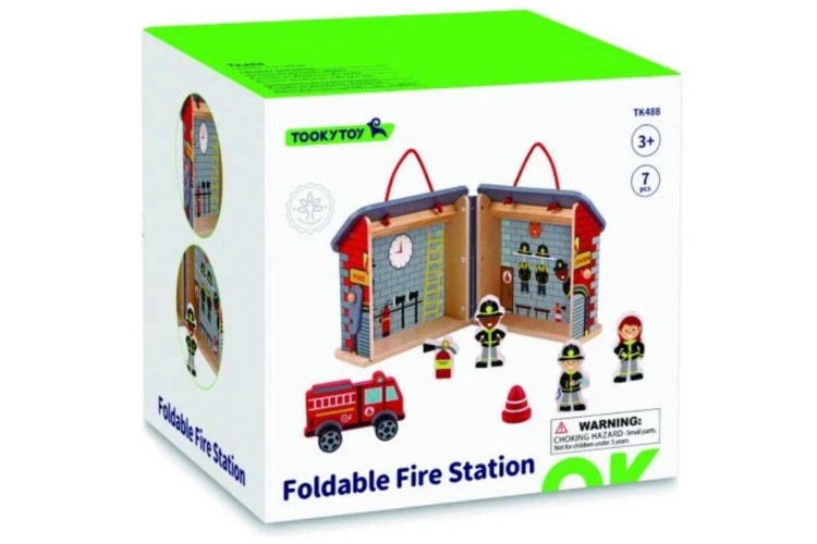 Wooden Foldable Fire Station