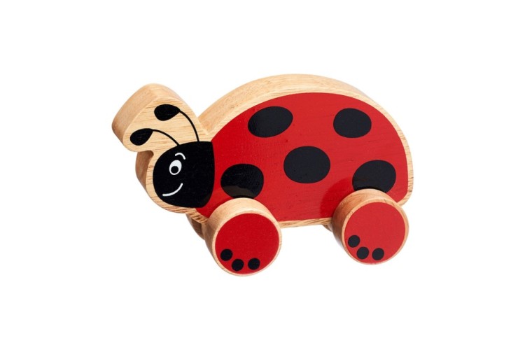 Wooden ladybird push along toy By Lanka Kade