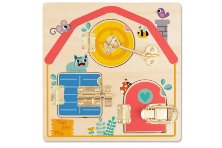 Wooden Latches Activity Board
