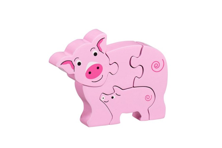 Lanka Kade - Wooden pig & piglet jigsaw puzzle