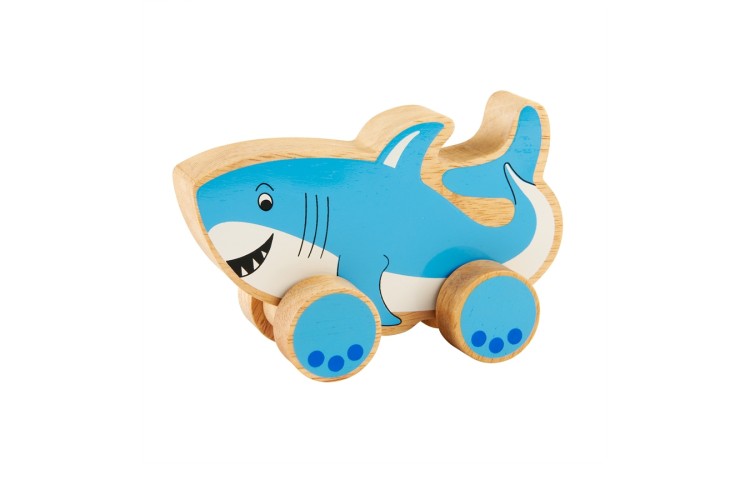 Wooden shark push along toy By Lanka Kade