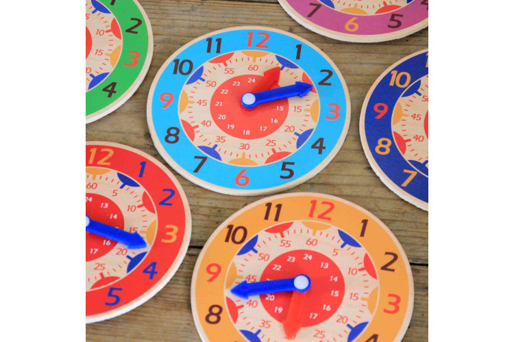 Wooden Time Teaching Clocks