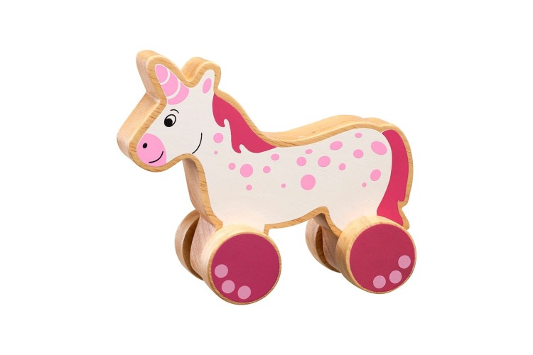 Wooden unicorn push along toy By Lanka kade 