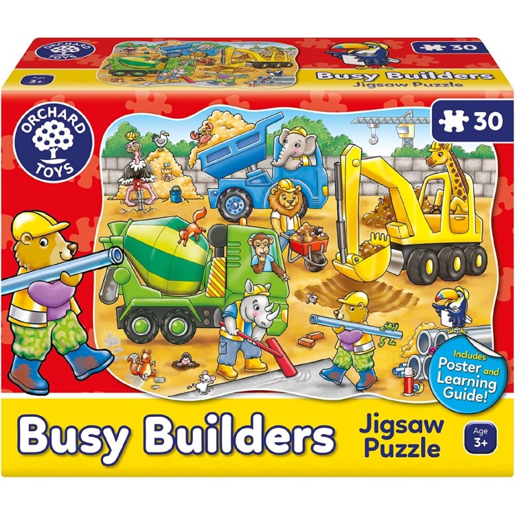 BUSY BUILDERS JIGSAW PUZZLE ORCHARD TOYS