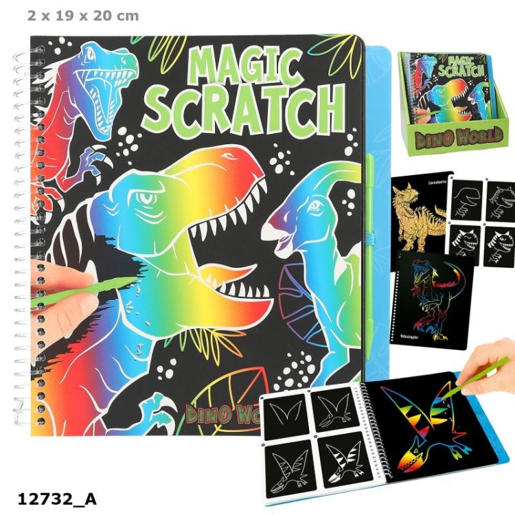 Dino World Magic-Scratch Book Depesche