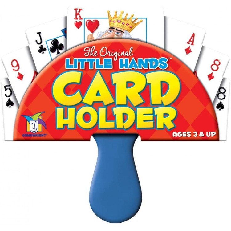 Gamewright Original Little Hands Card Holder, Red/Blue