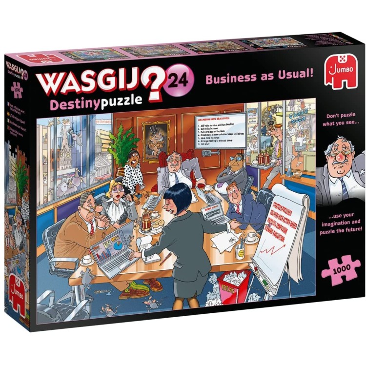 Jumbo, Wasgij, Destiny 24 Business as Usual, Puzzles for Adults, 1000 pc