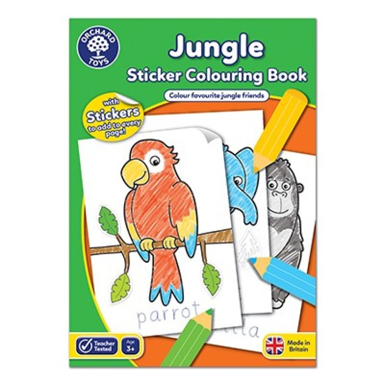 Jungle Sticker Colouring Book CB11 Orchard Toys